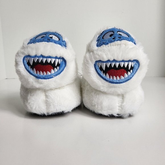 Rudolph Red Nosed Reindeer Slippers Abominable Snowman Sz 5/6 Christmas Toddler - Picture 1 of 16